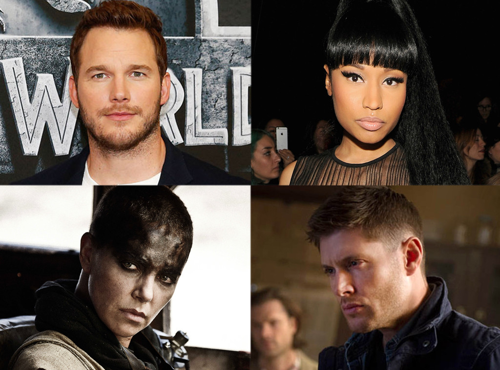 Chris Pratt, Nicki Minaj, Jensen Ackles, Supernatural, Charlie Theron, Mad Max Chris Pratt, Nicki Minaj, Jensen Ackles, Supernatural, Charlie Theron, Mad Max